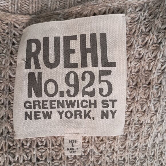 RUEHL No.925 Cardigan Duster Womens Large Rabbit Hair Blend Sleeveless Open Long - Picture 3 of 4